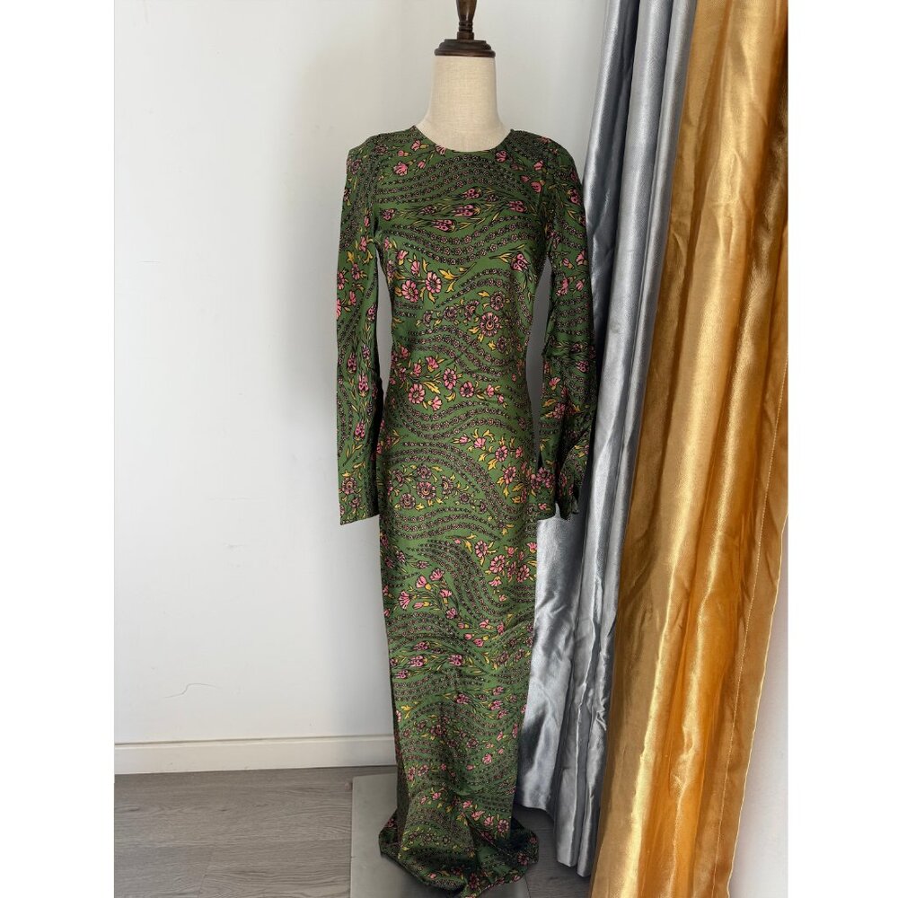 Veronica Beard Gemma Silk-Blend Satin Maxi Dress - Picture 2 of 11